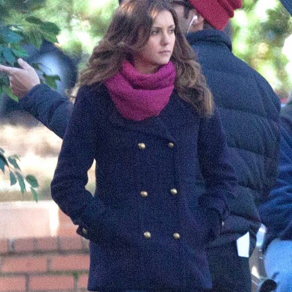 Banana Republic Rare Elena Gilbert Navy Double Breasted Lady Classic Peacoat XS - Picture 1 of 16